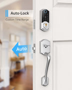 SMONET Front Door Lock Set, Smart Lock with Handle, Keyless Entry