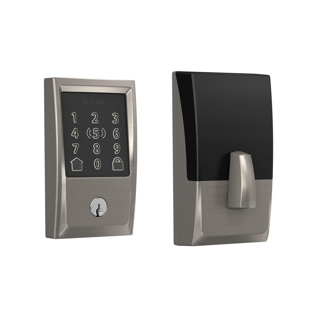 Schlage Encode Plus Smart WiFi Deadbolt Lock, Tap to Unlock, Satin Nickel