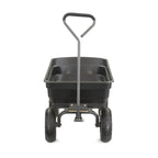 Gorilla Carts 600 lb Poly Garden Dump Cart, 4 Cu Ft Wagon, Quick-Release