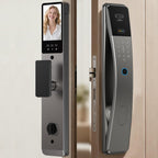 3D Face Recognition Smart Door Lock with Camera & Doorbell, Keyless Biometric Fingerprint, Face, Passcode, IC Card, Mechanical Key, AutoLock, Compatible with Tuya App,Smart Home Front Door Security