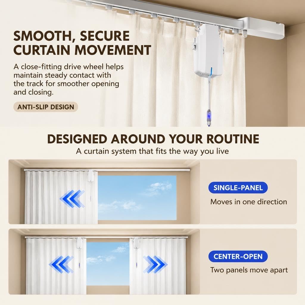 Smart Curtain Motor Slide-Out Remote Opener