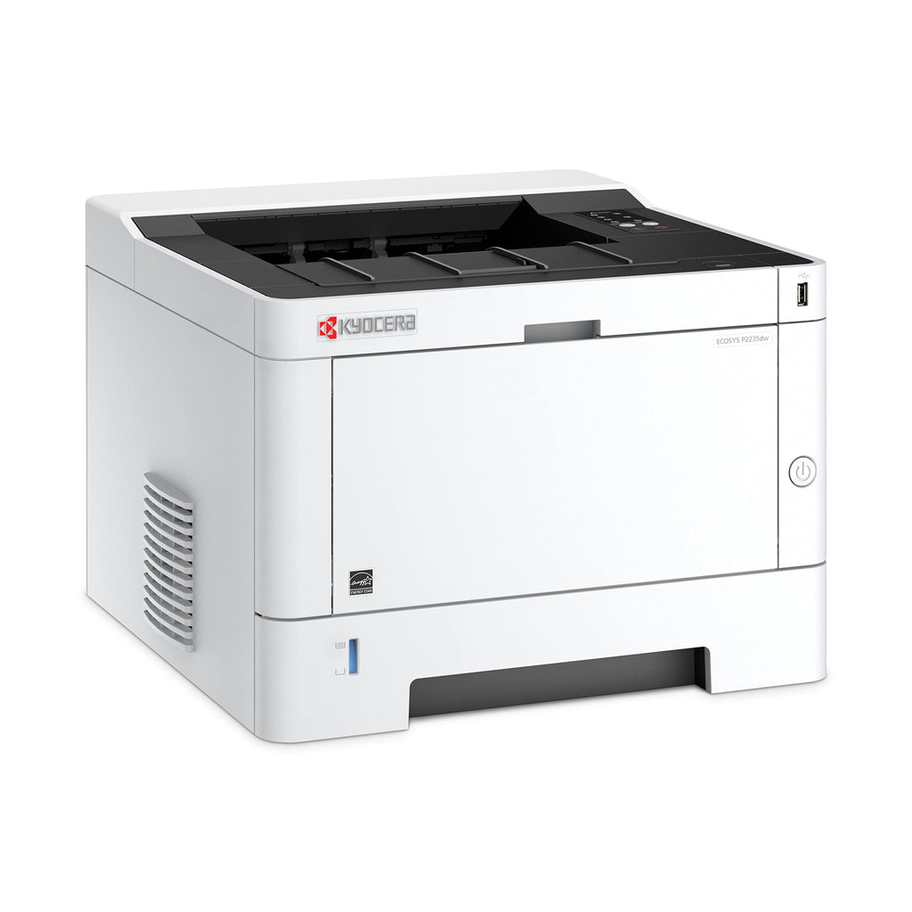 KYOCERA ECOSYS P2235dw Monochrome Laser Printer, 37ppm, Up To Fine 1200 dpi, Gigabit Ethernet, Wireless & Wi-Fi Direct, Mobile Print, Auto-Duplex, LED Control Panel, 256 mb, 250 sheet tray