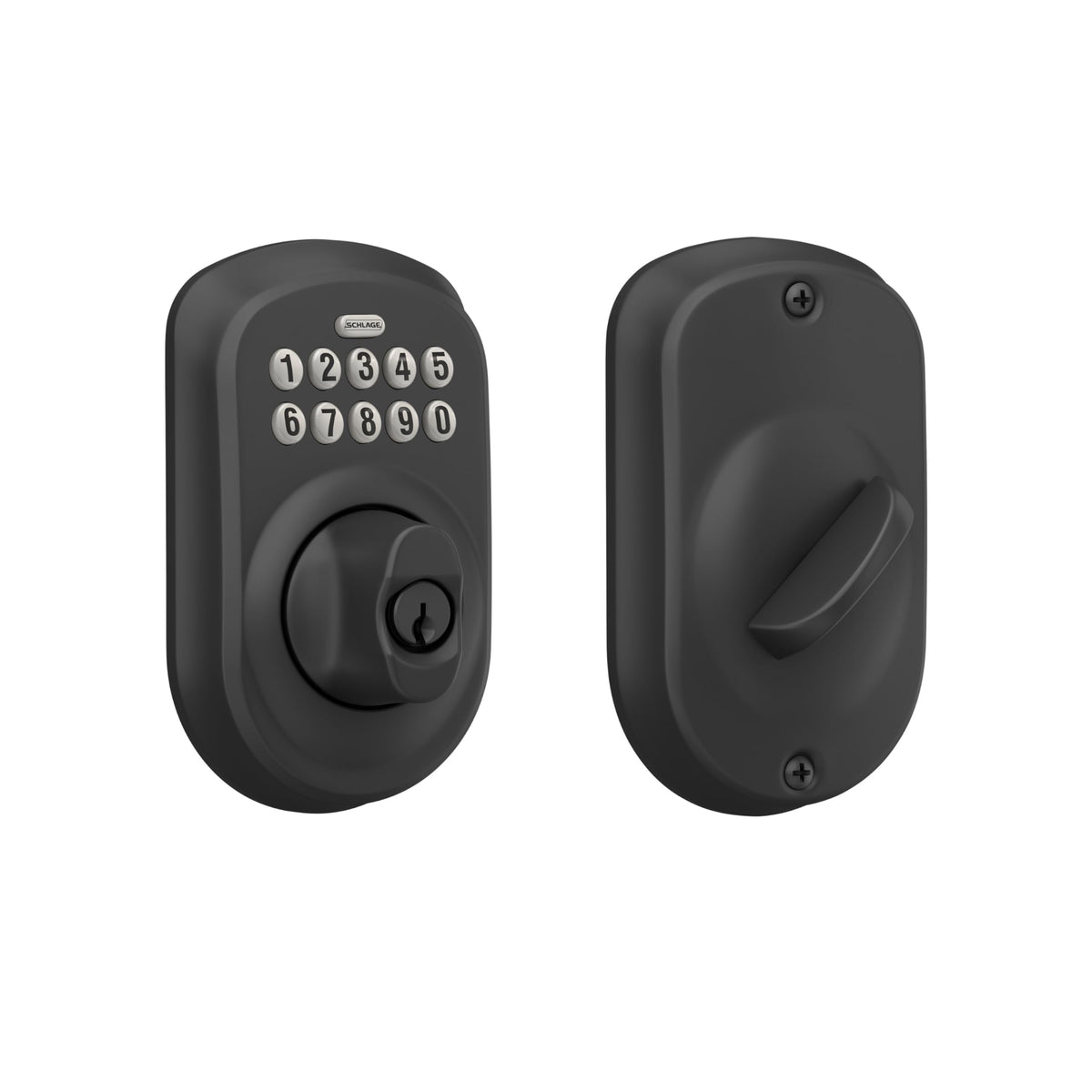Schlage Electronic Keypad Deadbolt Lock, Camelot Trim, Satin Nickel