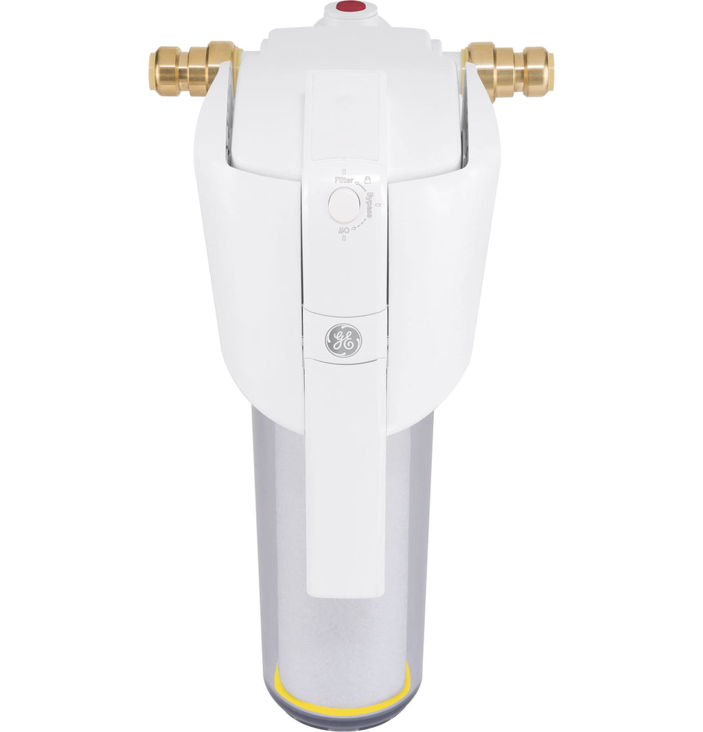 GE Smart Whole House Leak Detection Water Filtration System | Reduces Sediment, Rust & More | Install Kit Included | Filter Not Included | Replace Filter (FTHPM, FTHTM, FTHLM) Every 3 Months | GXWH70M