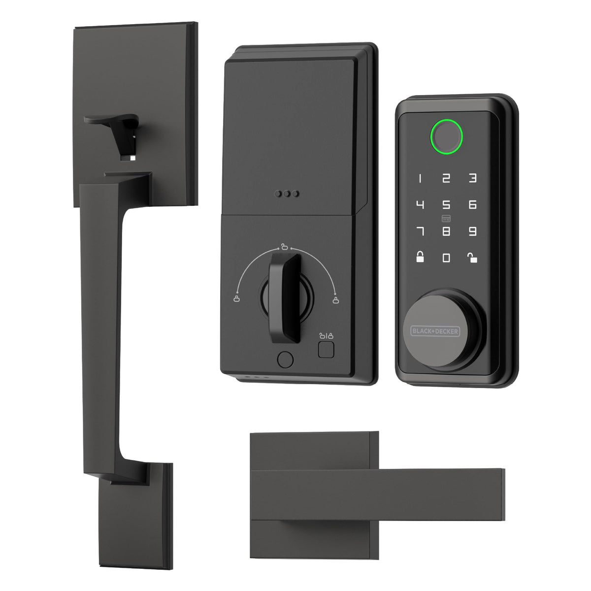 Black & Decker Smart Lock with Entrance Handle & Gateway - Silver