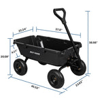 BILT HARD 900 lb 5 Cu. Ft. Poly Dump Cart with 10 in All-Terrain Tires