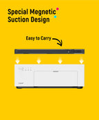 Liene White M200 4x6'' Photo Printer Battery Edition, Wireless Photo Printer for iPhone Android, Dye Sublimation Printing Full-Color Photo 20-Sheet, Portable Picture Printer Ideal for Travel Home Use