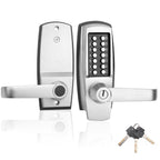 Keyless Door Lock with Handle, Battery-Free Mechanical Keypad Lock
