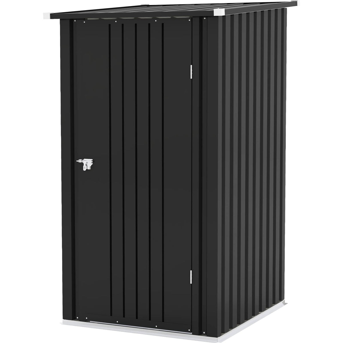 Patiowell 3x3 FT Outdoor Storage Shed, Metal Sheds, Black
