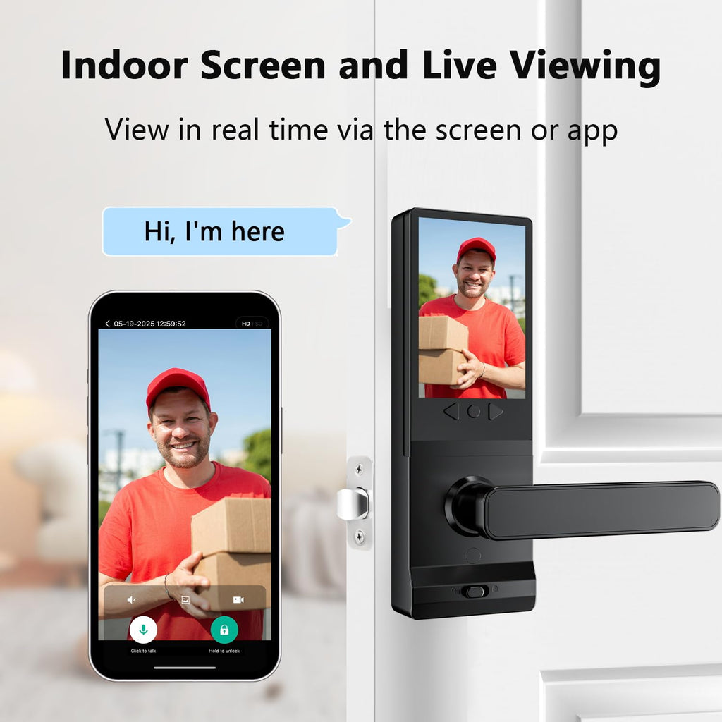3D Face Recognition Smart Lock with Camera and Handle