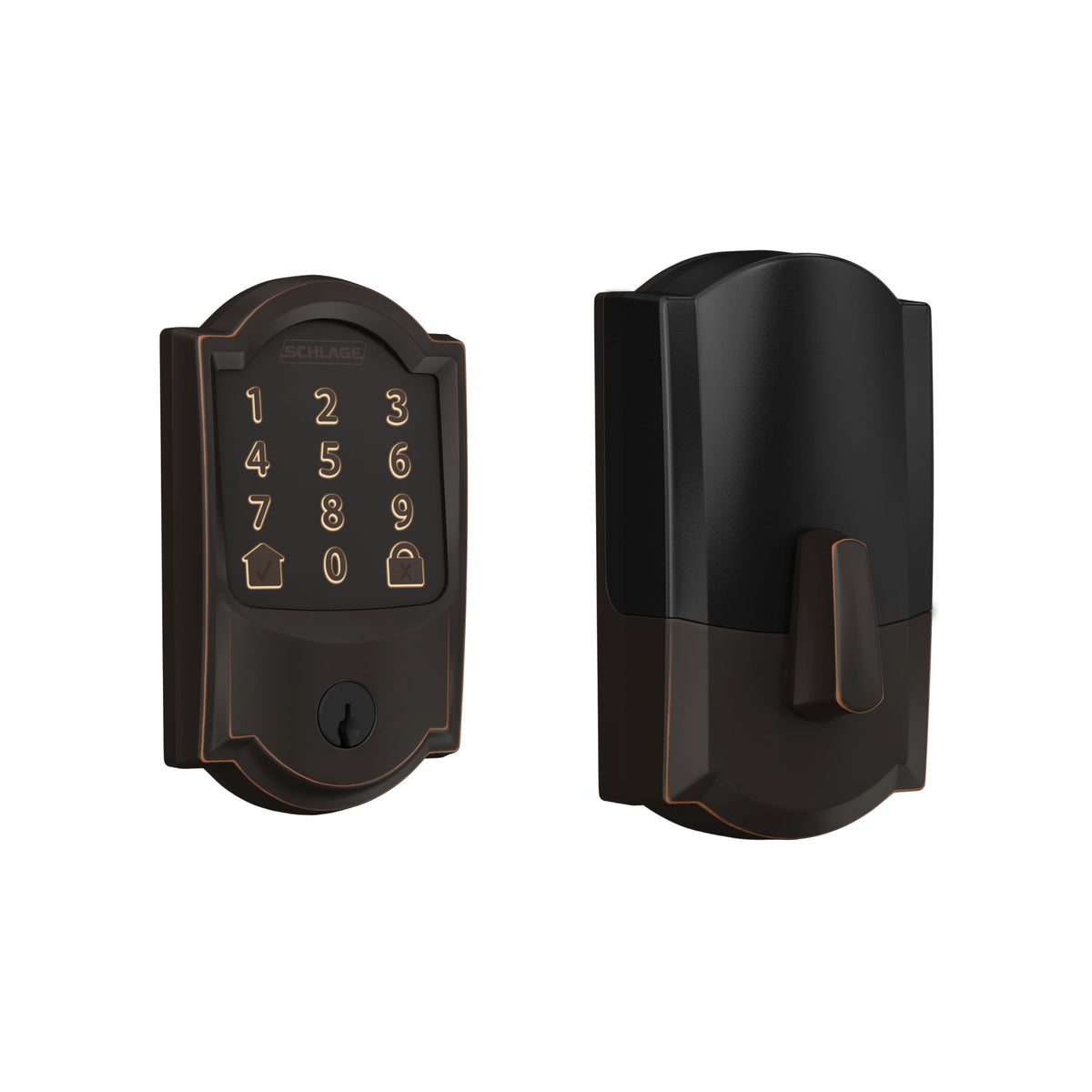 Schlage Encode Smart WiFi Deadbolt Lock with Century Trim, Matte Black