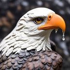 Bald Eagle Statue Outdoor - Large American Eagle Figurine for Garden 24.4"H