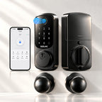 DESLOC B200 Smart Front Door Lock Handle Set, Fingerprint & App Control