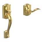 SCHLAGE Camelot Entry Handleset, Right Hand Accent Lever, Aged Bronze