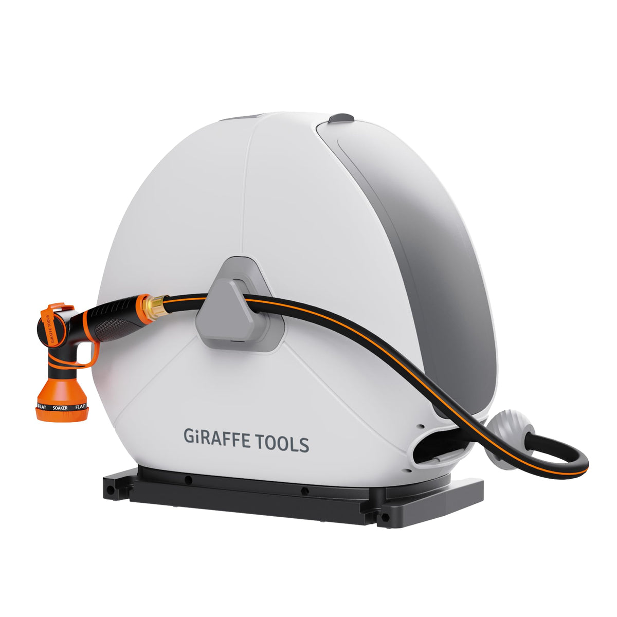 Giraffe Tools Ground-Mounted Retractable Garden Hose Reel,1/2" x 130FT
