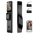 Smart Lock with Camera, 3D Facial Recognition, Palm Vein Recognition, 8-in-1 Keyless Entry, Hd Video Display, Fingerprint, Ic Card, Tuya App, Wi-Fi, Auto-Lock, Voice Control