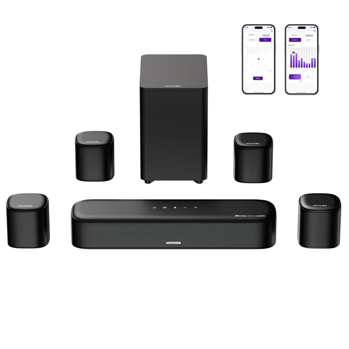 ULTIMEA 7.1 Surround Sound System for TV w/Dolby Atmos, 6.5" Subwoofer
