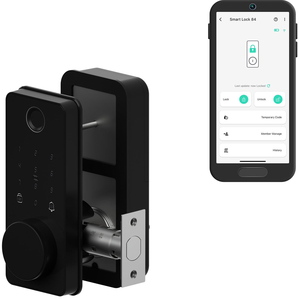 YoLink Fingerprint Smart Deadbolt Lock, YS7616