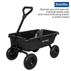BILT HARD 900 lb 5 Cu. Ft. Poly Dump Cart with 10 in All-Terrain Tires