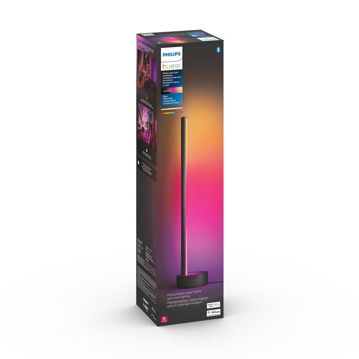 PHILIPS Hue Signe Smart Table Lamp, 1-Pack, Black