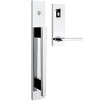 Kwikset Careus Front Door Lock Handle and Deadbolt Set, Entry Door Handleset Exterior with Interior Reversible Lever, Matte Black, Pick Resistant SmartKey Rekey Deadbolt Security