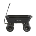 Gorilla Carts 600 lb Poly Garden Dump Cart, 4 Cu Ft Wagon, Quick-Release