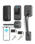 Wi-Fi Smart Front Door Lock Set, Keyless Entry Deadbolt Handle