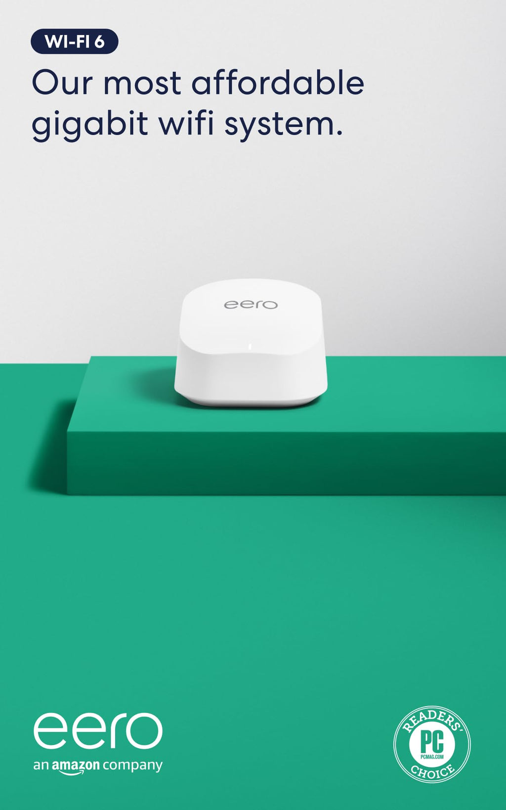 Amazon eero 6+ mesh wifi system - Supports internet plans up to a Gigabit, Coverage up to 4,500 sq. ft., Connect 75+ devices, 3-pack