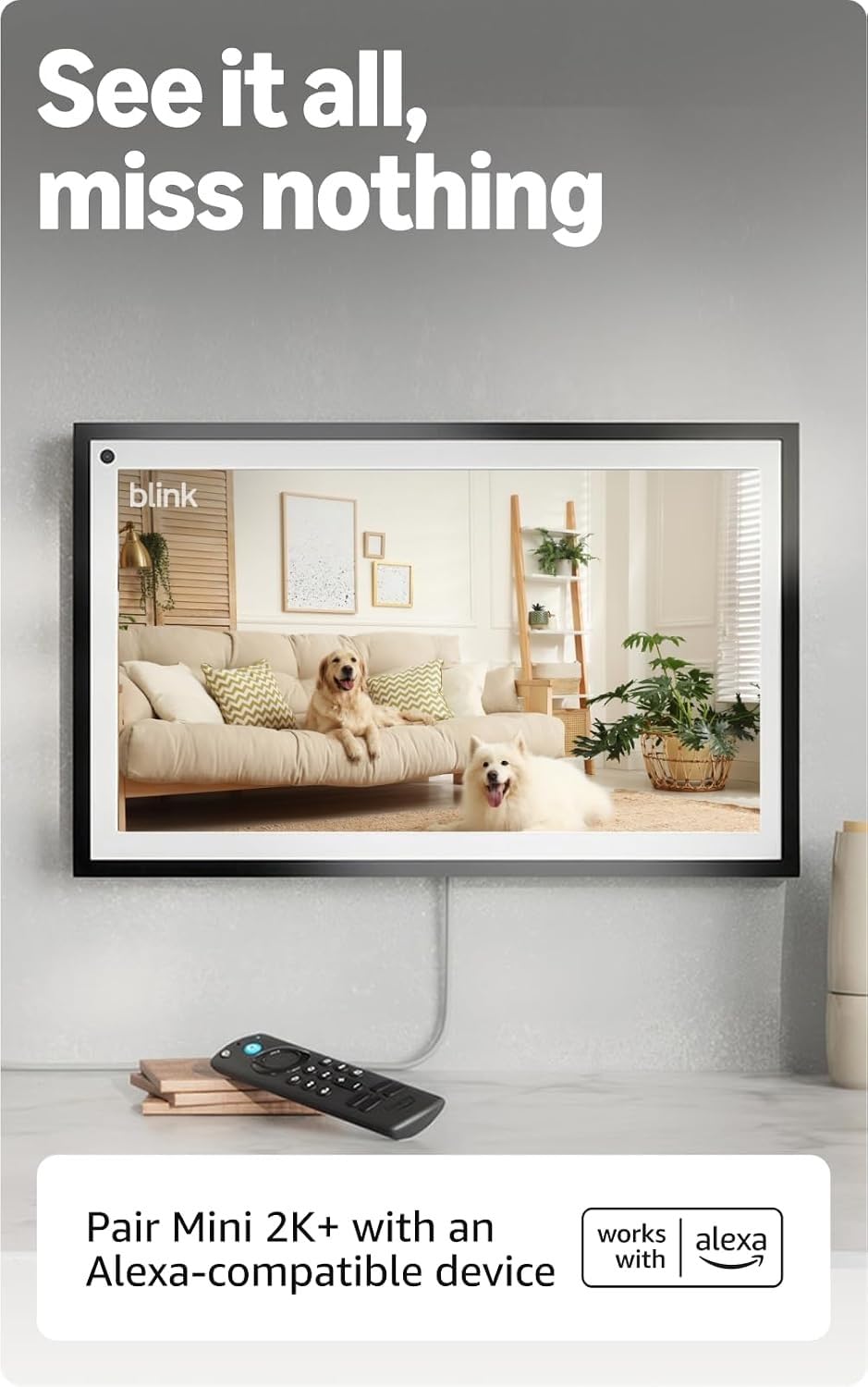 Amazon Echo Show 11 (newest model) Full-HD 11" Display with Alexa+ & Blink Mini 2K+ Indoor Security Camera Bundle - Glacier White