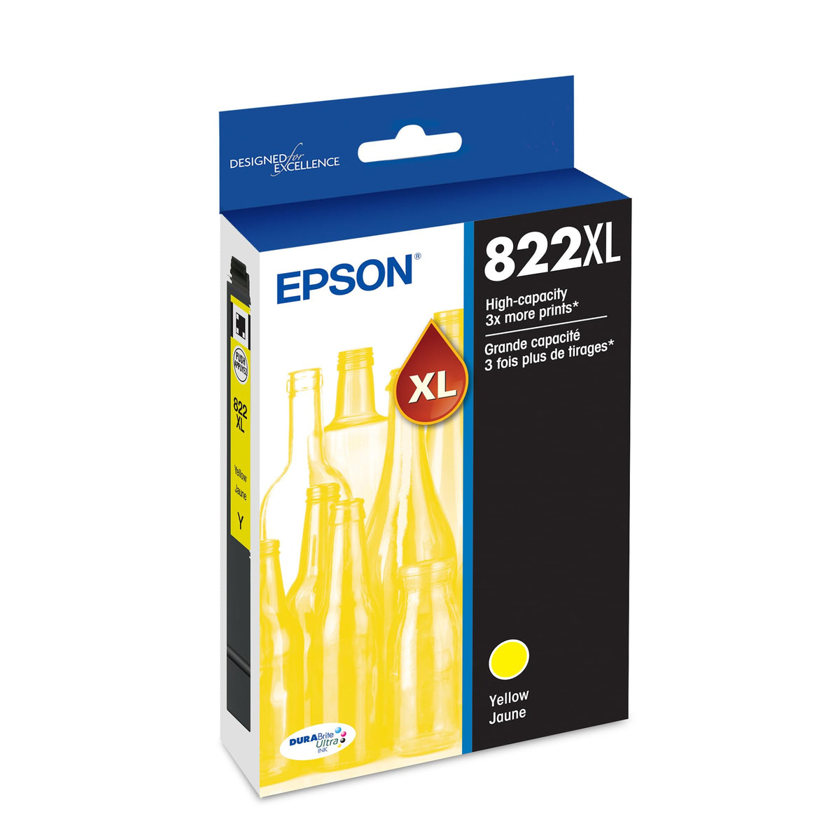 Epson 822XL Genuine High Capacity Pigment Ink Cartridge 4-Pack T822XL-XCS