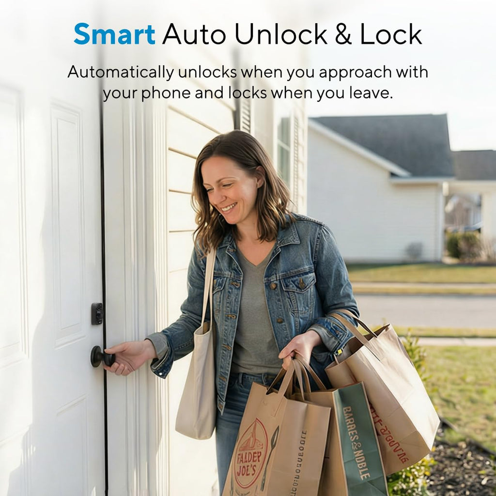 ULTRALOQ U-Bolt WiFi Smart Lock with Door Sensor, App Remote Access