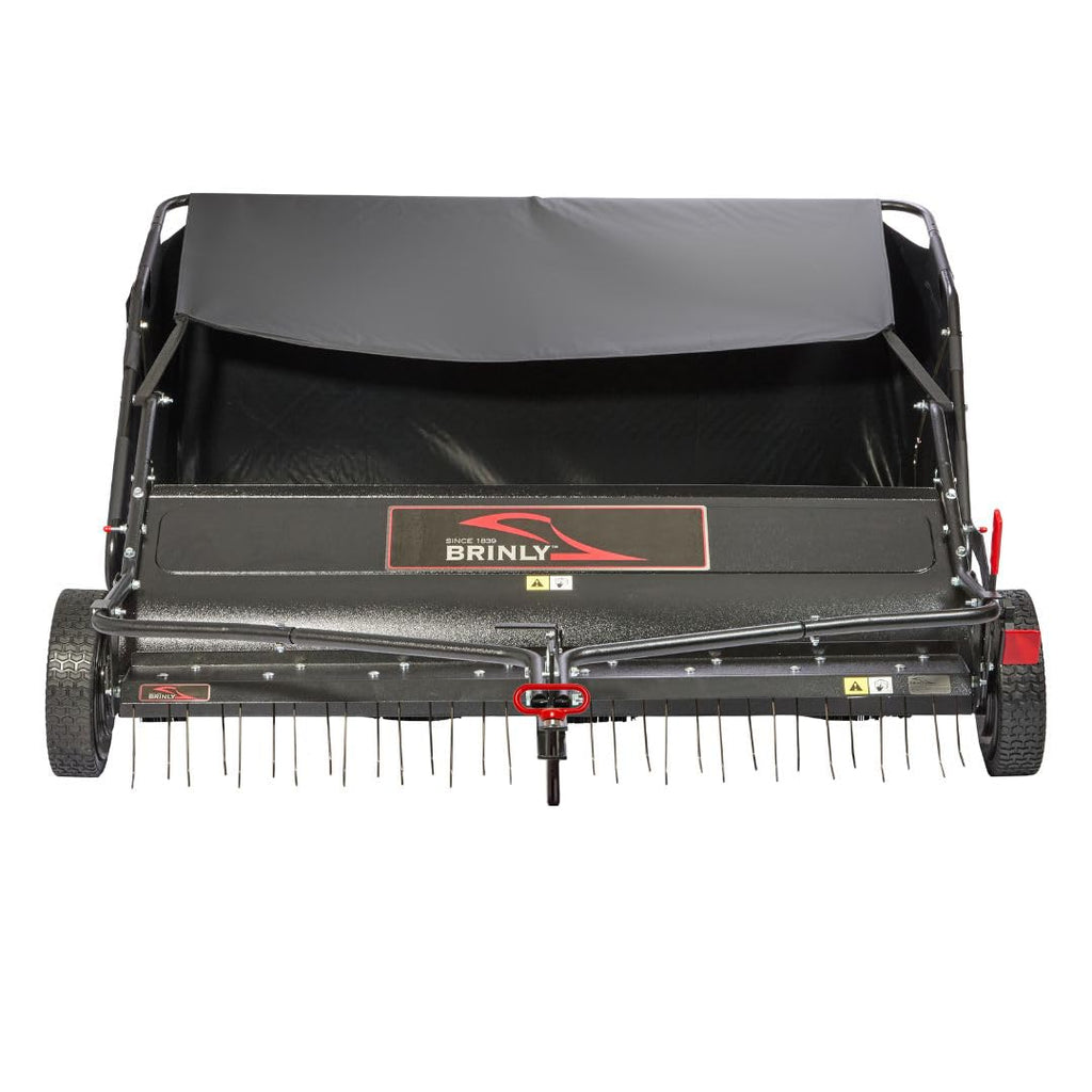 Brinly 54" Tow-Behind Combo Lawn Sweeper with Dethatcher and Hamper Windscreen