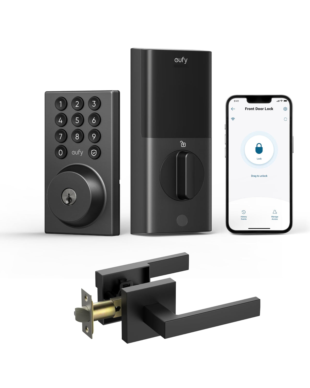 eufy Security Smart Lock C30 with Door Lever, Keyless Entry Door Lock