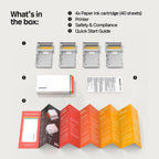 Polaroid Hi-Print + Paper Bundle - 2nd Generation Bluetooth Connected 2x3 Pocket Photo Dye-Sub Printer - White Printer + 40 Photos (6438)