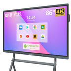 75" AI Pro Smart Board for Classroom & Office, Android 16 & Win 11 16G RAM+256G ROM, 48MP Camera Build in 4K UHD Interactive Whiteboard with Touchscreen & 8 Mic Array,Electronic Whiteboard for Meeting