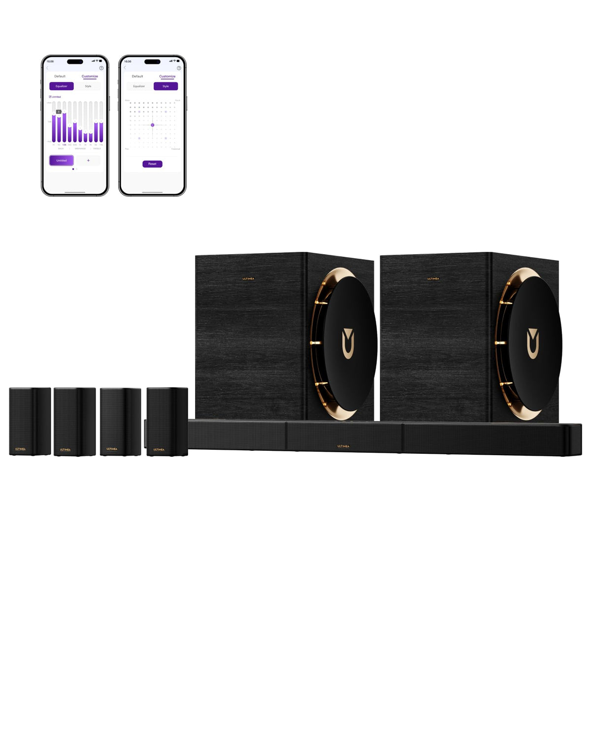 ULTIMEA 5.1CH Surround Sound Bar System with Dolby Atmos, Poseidon M60