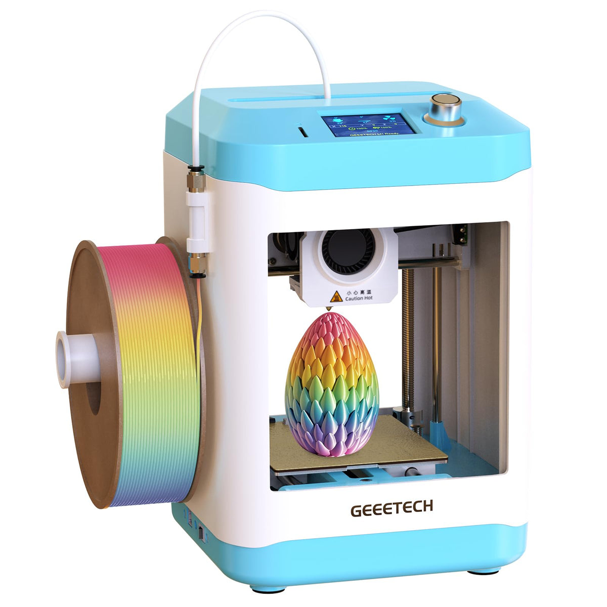 Fully Assembled Mini 3D Printer for Kids & Beginners - Complete Starter Kit with Auto Leveling 3D Printing Machine, 1 Roll of Filament, and SD Card, High-Speed 250mm/s, High Precision, for School Home