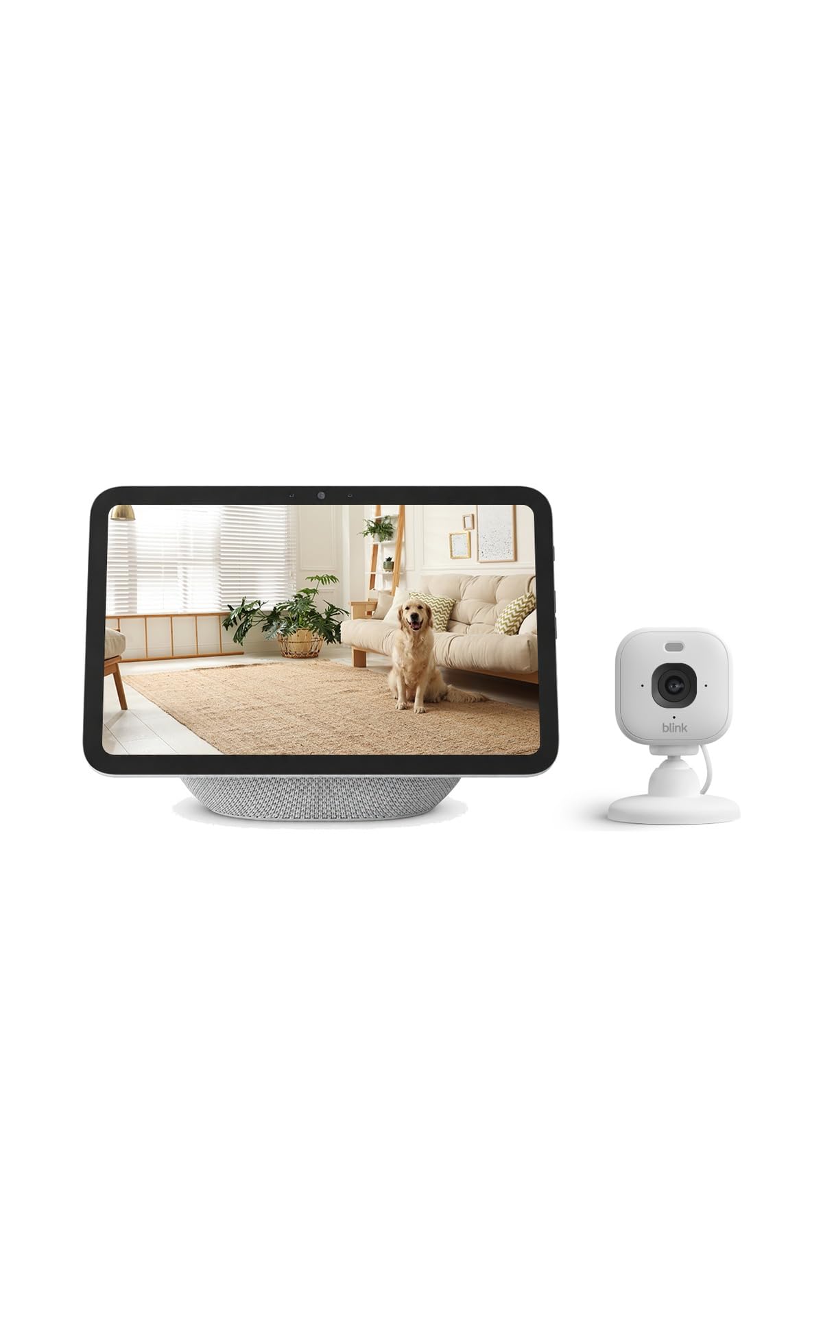 Amazon Echo Show 11 (newest model) Full-HD 11" Display with Alexa+ & Blink Mini 2K+ Indoor Security Camera Bundle - Glacier White