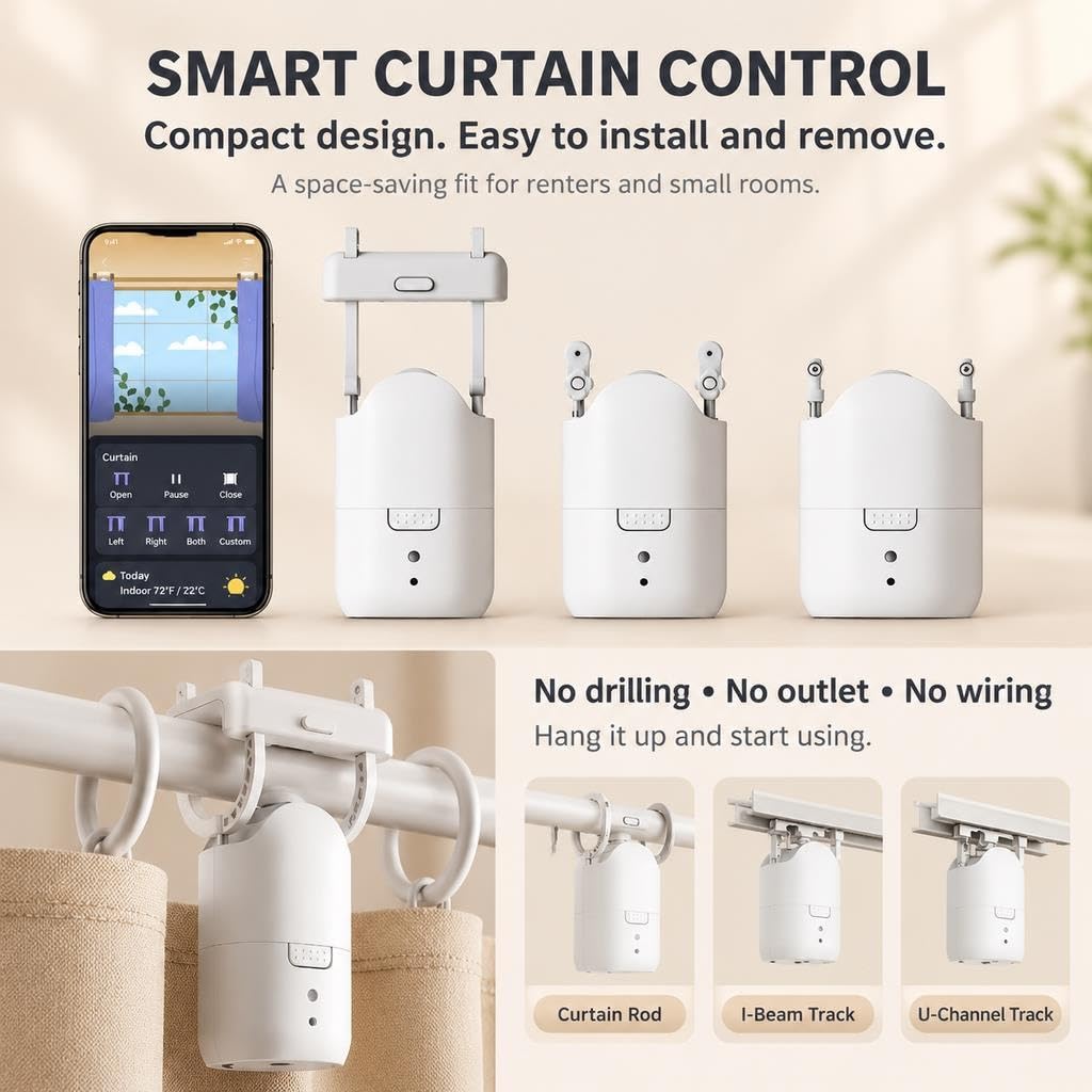 Smart Curtain Motor Slide-Out Remote Control