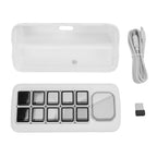 Smart Home AI Voice Control Panel with Mechanical LCD Macro Keys for Effortless Task Automation and Application Management, Cross Platform Compatible for and OS X, ABS Material (White)