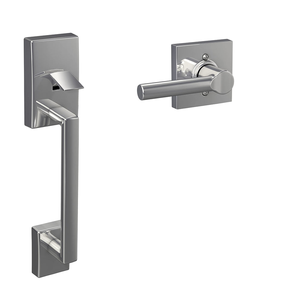SCHLAGE Century Lower Half Entry Handleset, Latitude Lever, Matte Black