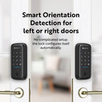 GT5K Smart Lock – Keyless Entry Door Lock with App, Keypad, and Mechanical Key – Wi-Fi Enabled, ANSI Grade 3, Alexa & SmartThings Compatible – SOLITY (Black)