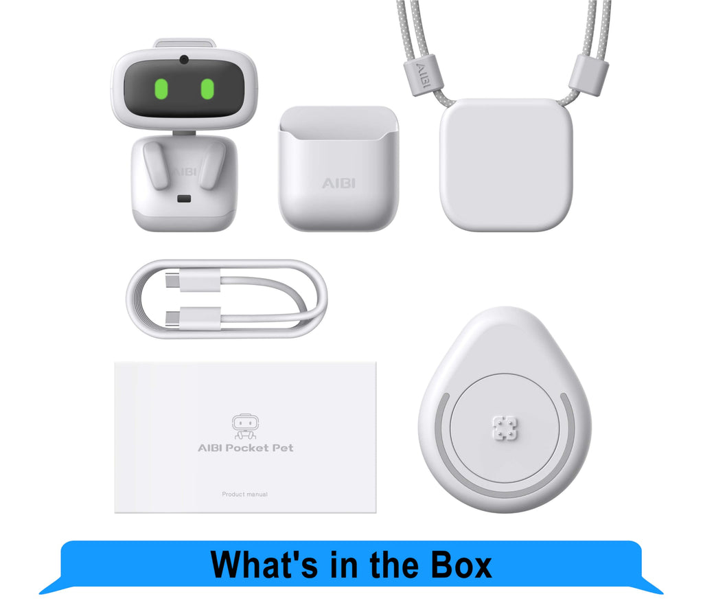 EMOPET Aibi Pocket Pet - Wearable Robot | ChatGPT Powered AI Companion with Voice Commands, Emotional Interaction, Singing & Dancing | Magnetically Attaches to Anywhere | Ultra Portable
