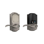 Schlage Encode Smart WiFi Lock, Lever Handle, Century Trim, Matte Black