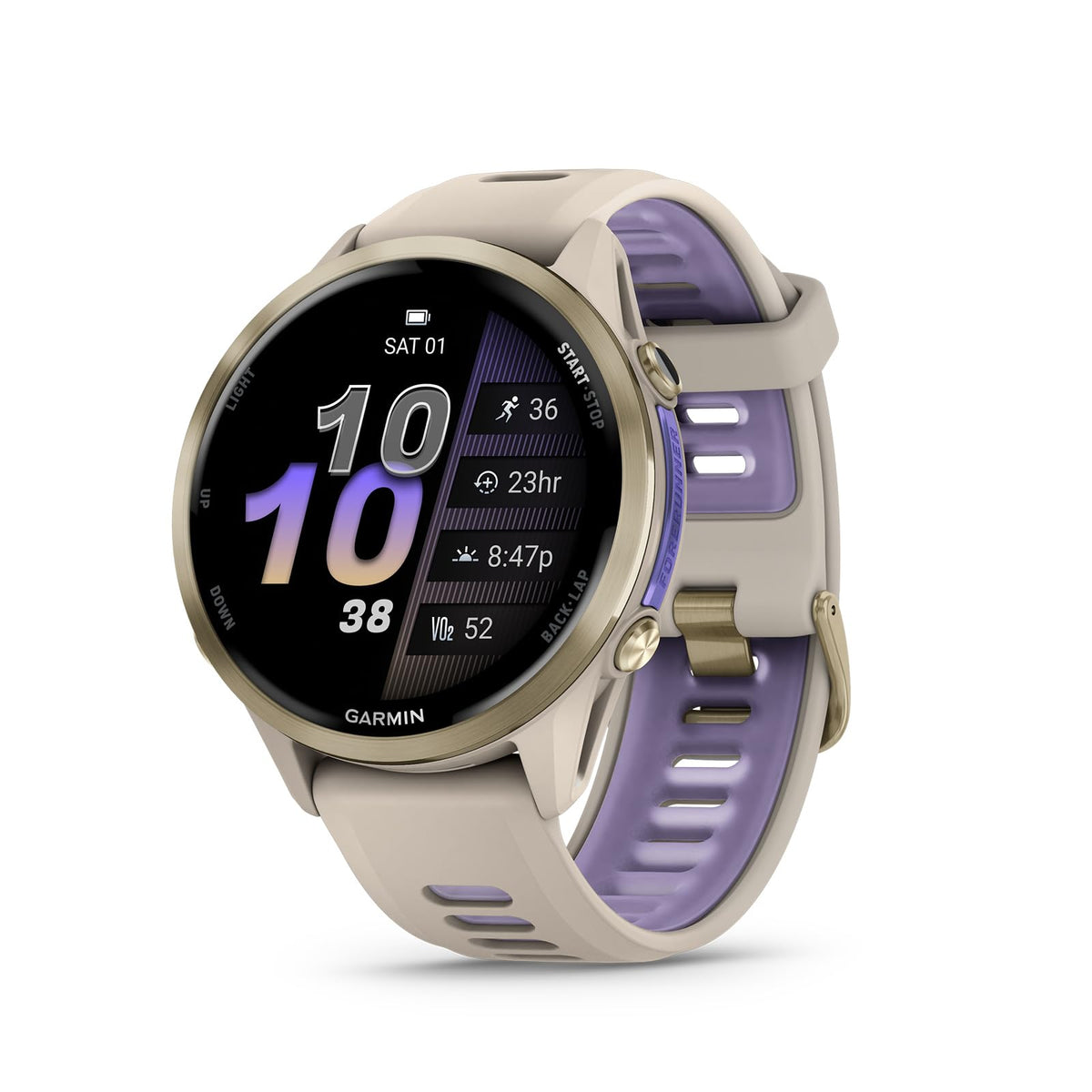Garmin Forerunner® 970, 47mm, Carbon Gray DLC Titanium, Black/Whitestone