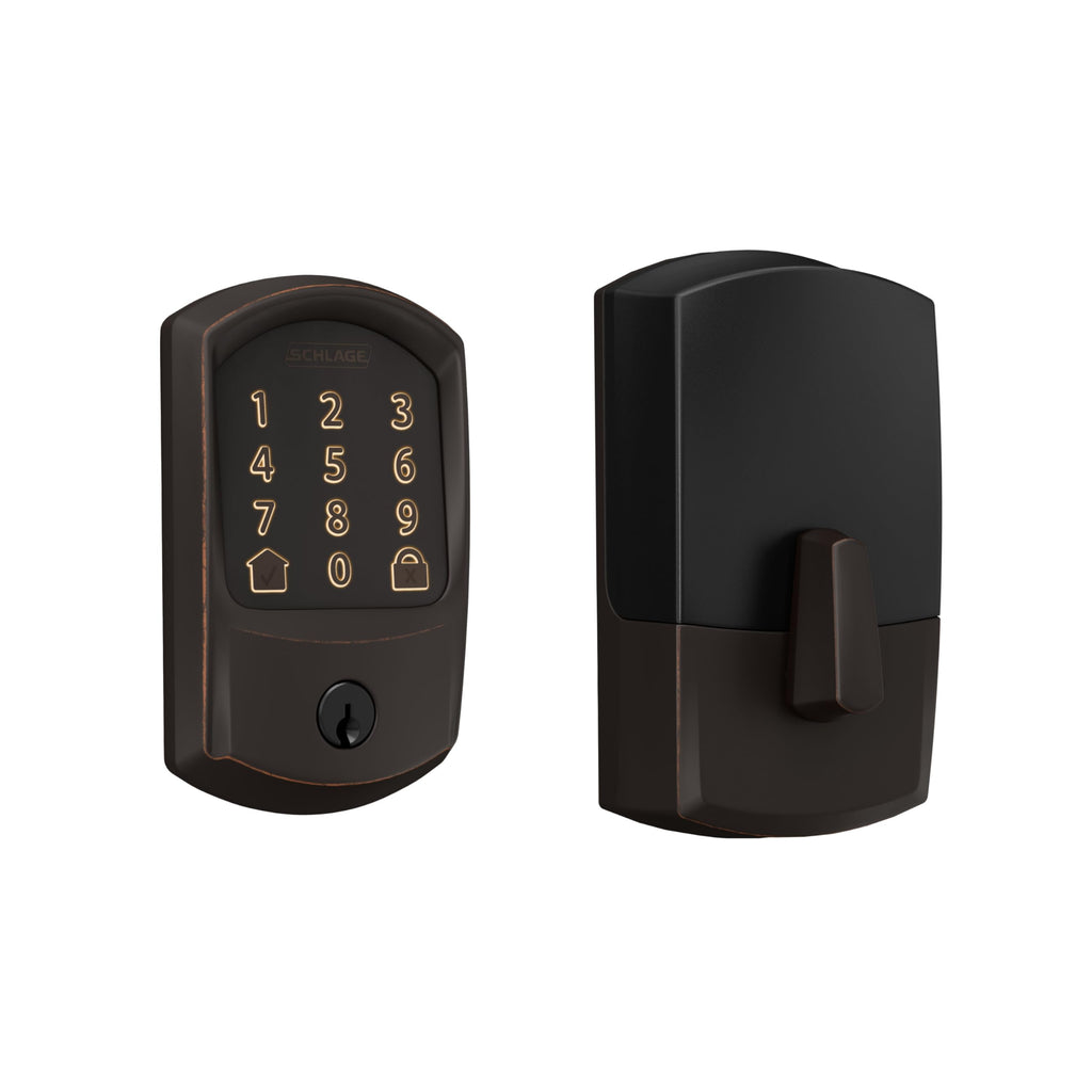 Schlage Encode Smart WiFi Deadbolt Lock with Century Trim, Matte Black
