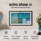 Echo Show 15 (newest model) bundle with Alexa Emergency Assist (annual auto-renewal subscription)