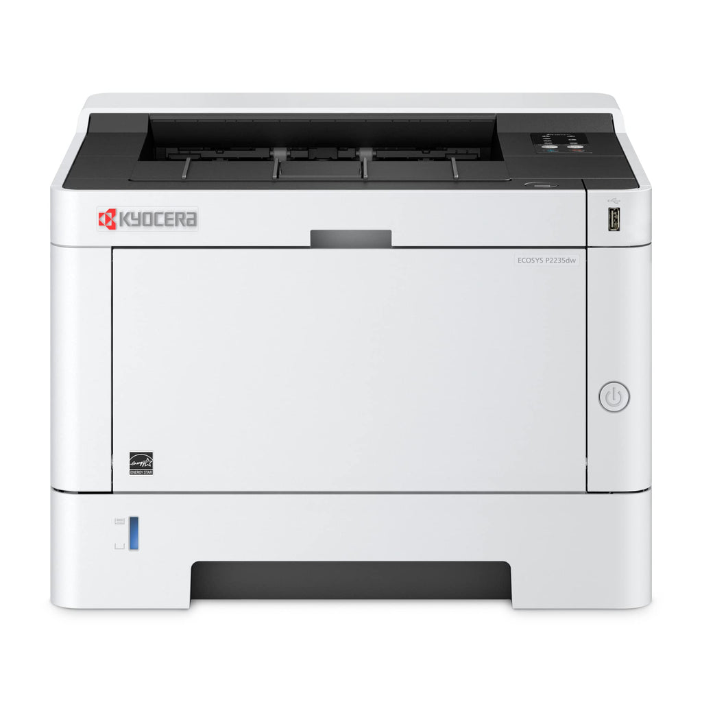 KYOCERA ECOSYS P2235dw Monochrome Laser Printer, 37ppm, Up To Fine 1200 dpi, Gigabit Ethernet, Wireless & Wi-Fi Direct, Mobile Print, Auto-Duplex, LED Control Panel, 256 mb, 250 sheet tray