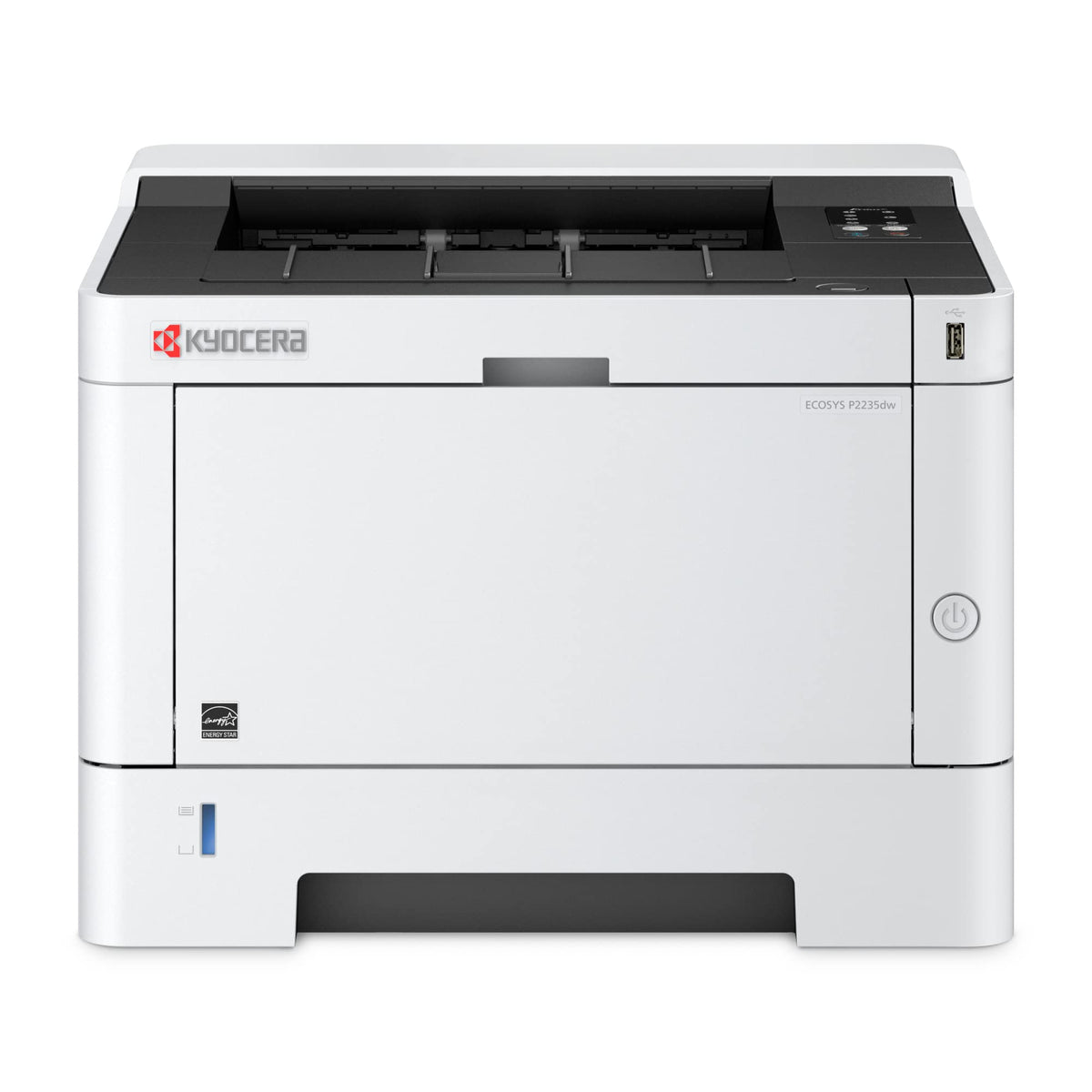 KYOCERA ECOSYS P2235dw Monochrome Laser Printer, 37ppm, Up To Fine 1200 dpi, Gigabit Ethernet, Wireless & Wi-Fi Direct, Mobile Print, Auto-Duplex, LED Control Panel, 256 mb, 250 sheet tray