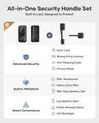 Wi-Fi Smart Front Door Lock Set, Keyless Entry Deadbolt Handle